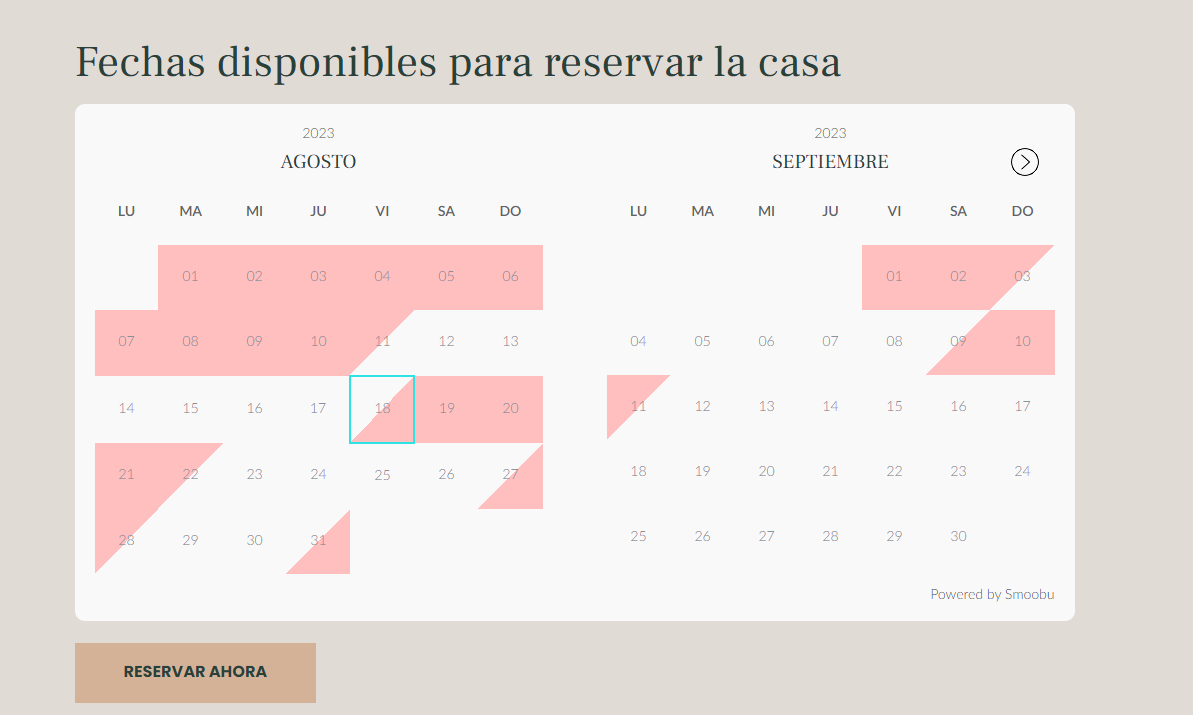 apartamento calendario