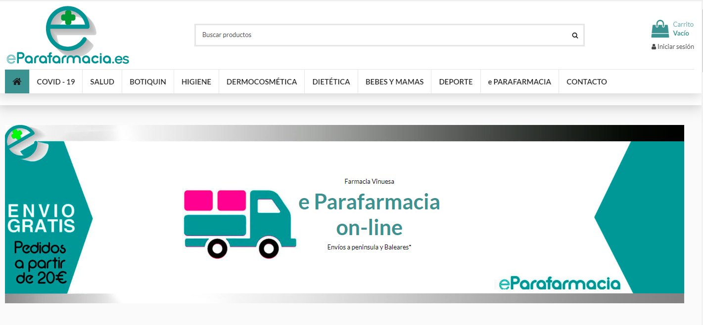 eParafarmacia Banner y Nav